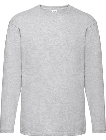 Fruit of the Loom Valueweight T LSL Tričko s dlouhým rukávem 16.1038 heather grey Fruit of the Loom Valueweight T LSL Tričko s dlouhým rukávem 16.1038 heather grey