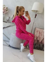 Fuchsiová sada s potiskem