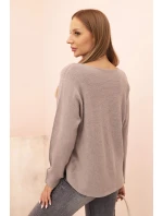 Dámský svetr z viskózy s výstřihem do V fango Dámský svetr z viskózy s výstřihem do V fango