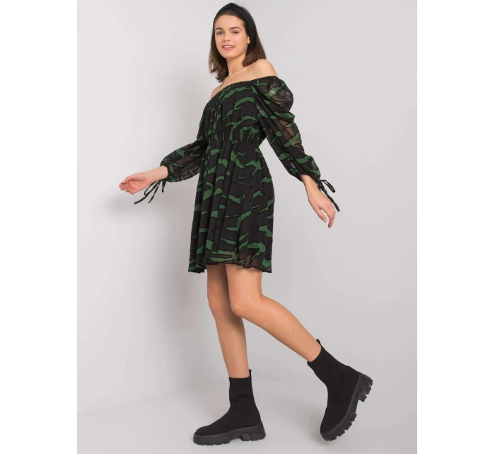 Šaty LC SK 22K 3040.19P černá a zelená