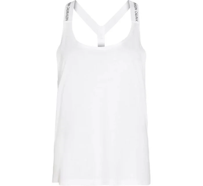 Plážový top KW0KW01002-YCD bílá - Calvin Klein Plážový top KW0KW01002-YCD bílá - Calvin Klein