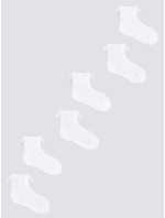 Dívčí ponožky s volánkem 3Pack SKL-0009G-0100 bílé - Yoclub
