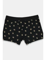 Pánské boxerky PREMIUM BB006-04 Černá se žlutou - Noviti Pánské boxerky PREMIUM BB006-04 Černá se žlutou - Noviti