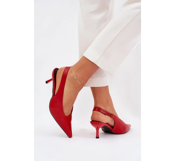 Dámské lodičky s otevřenou patou Červená model 21866300 - Givana