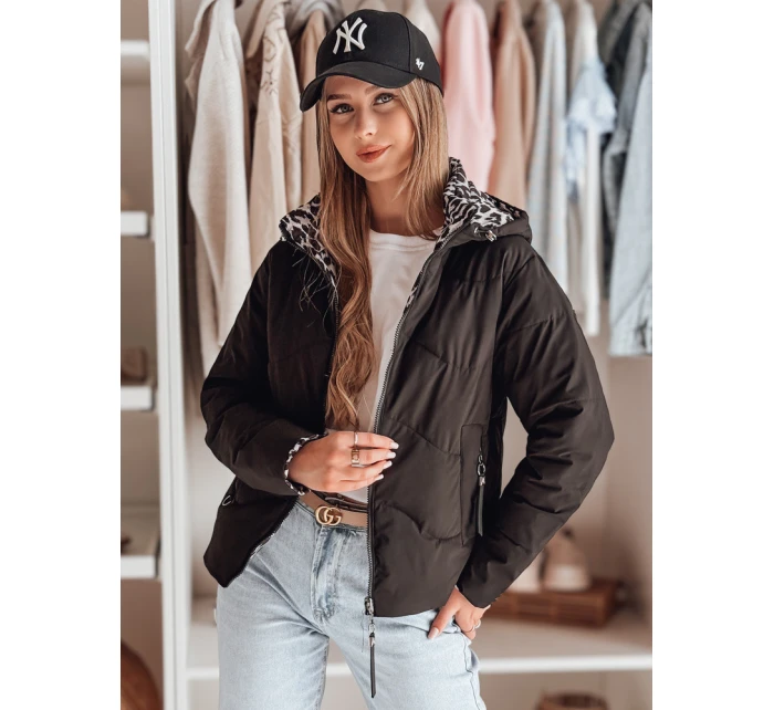 Dámská oboustranná přechodná bunda ZIBERKA černá FashionStreet TY4868 Dámská oboustranná přechodná bunda ZIBERKA černá FashionStreet TY4868