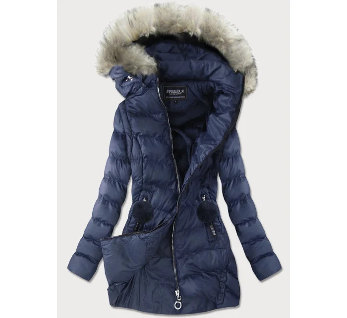 ZIMOWA KURTKA DAMSKA Z  GRANATOWA model 21241952 - SPEED.A