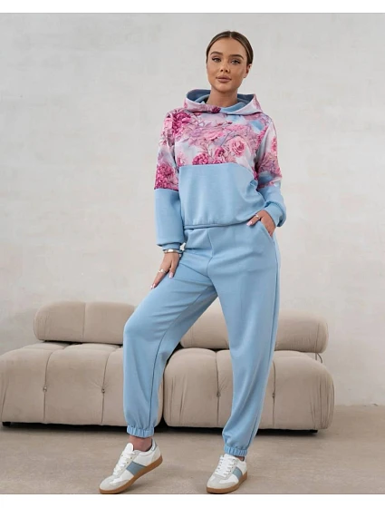 Sportovní souprava s květinovým motivem modrá model 22049186 - Moon