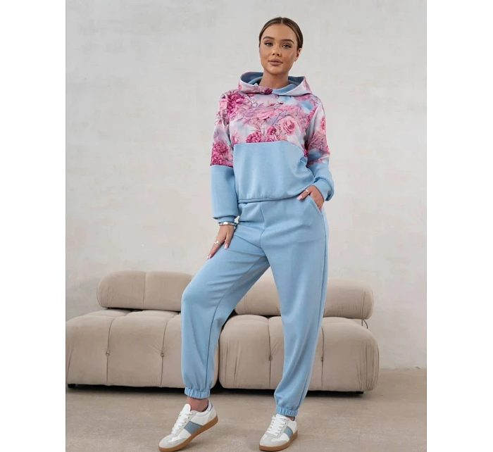 Sportovní souprava s květinovým motivem modrá model 22049186 - Moon
