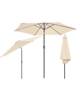 ZAHRADNÍ SLUNEČNÍK 300 CM SKLÁDACÍ BÉŽOVÝ