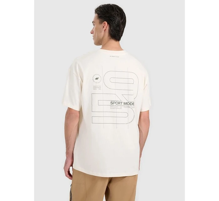 Pánské tričko oversize s potiskem 4F 4FRAW25TTSHM3220-11S