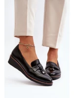 Dámské polobotky na klíně s ozdobou Černé Miliret