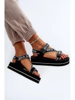 Dámské sandály na platformě Big Star Black Dámské sandály na platformě Big Star Black