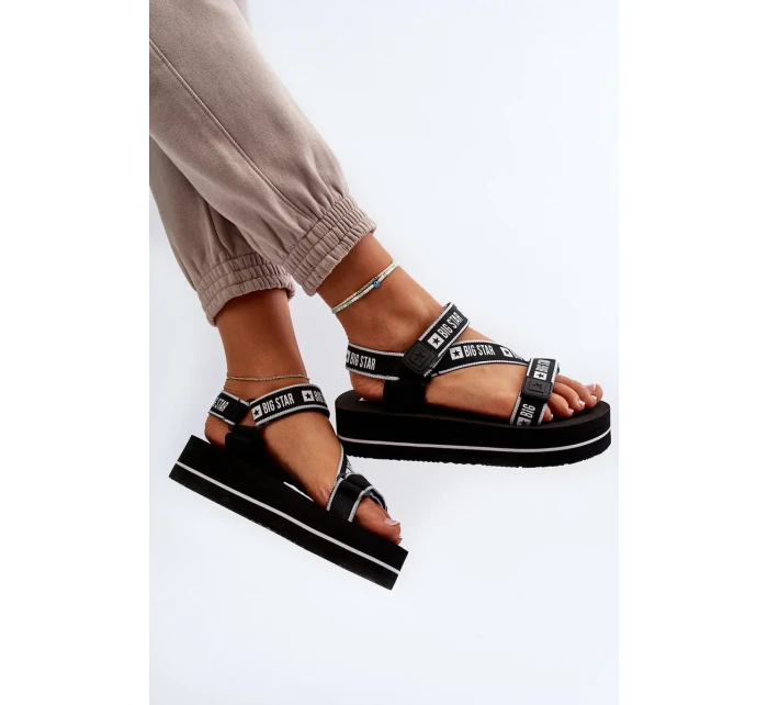 Dámské sandály na platformě Big Star Black Dámské sandály na platformě Big Star Black