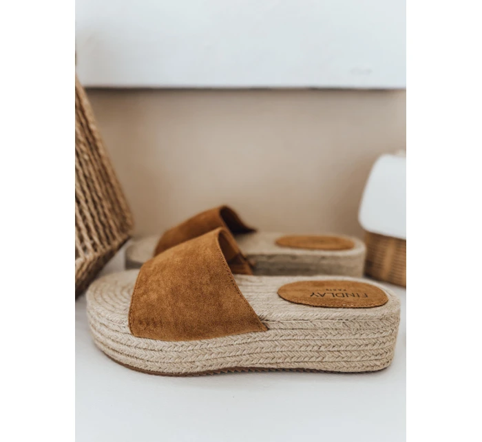 Dámské žabky SUMMERRY camel FashionStreet ZY0986