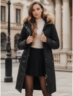 Dámská zimní bunda parka s kožešinou černá FashionStreet TY5110