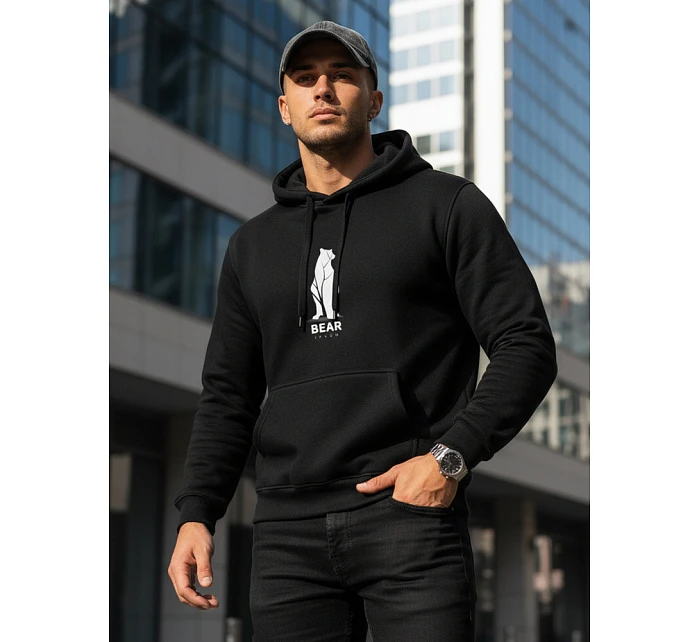 Pánská mikina BEAR černá FashionStreet NX0062B