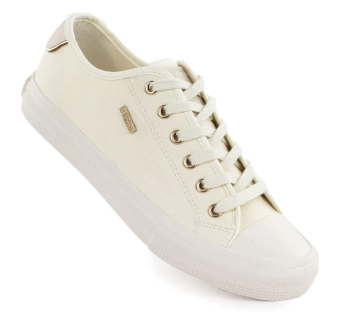 Dámské nízké tenisky textilní béžové Big Star TT274004 Dámské nízké tenisky textilní béžové Big Star TT274004