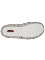 Béžová kožená prolamovaná dámská polobotka Rieker L0355-61