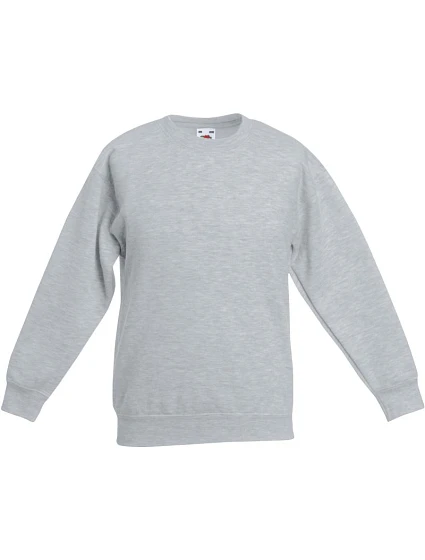 Fruit of the Loom Classic Kids Set-In Sweat Dětská mikina 16.2041 heather grey Fruit of the Loom Classic Kids Set-In Sweat Dětská mikina 16.2041 heather grey