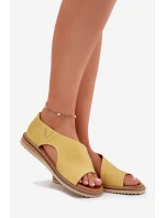 Kožené Dámské Sandály Artiker 46C1015 Žluté