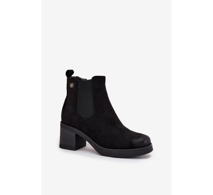 Dámské kotníkové boty na podpatku vyhřívané černé model 21707445 - Boto Dámské kotníkové boty na podpatku vyhřívané černé model 21707445 - Boto