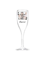 Personalizovaná nerozbitná prosecco sklenice s fotkou mazlíčka a textem