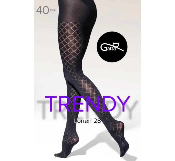 LORIEN - 28 Vzorované punčocháče