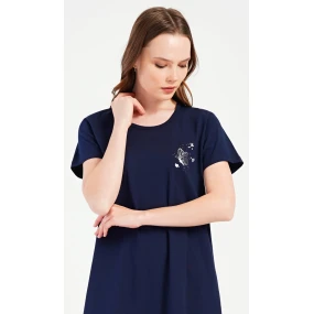 Dámská noční košile s krátkým rukávem Motýlek Dámská noční košile s krátkým rukávem Motýlek