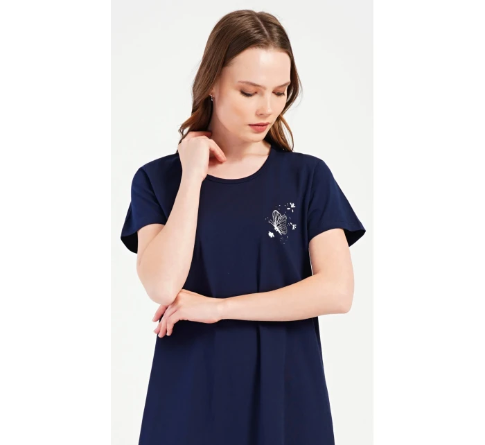 Dámská noční košile s krátkým rukávem model 20911539 - Vienetta Dámská noční košile s krátkým rukávem model 20911539 - Vienetta