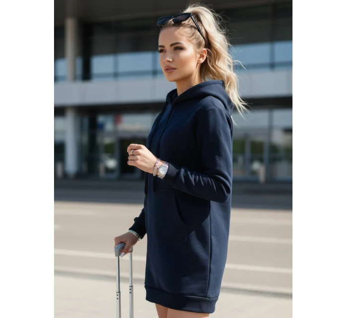 Dámská dlouhá mikina oversize navy blue model 21964032 - Dstreet Dámská dlouhá mikina oversize navy blue model 21964032 - Dstreet