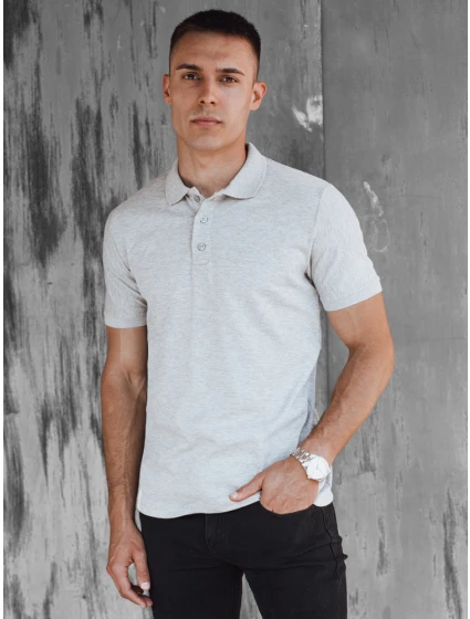 Pánská světle šedá polokošile Dstreet PX0597 Pánská světle šedá polokošile Dstreet PX0597