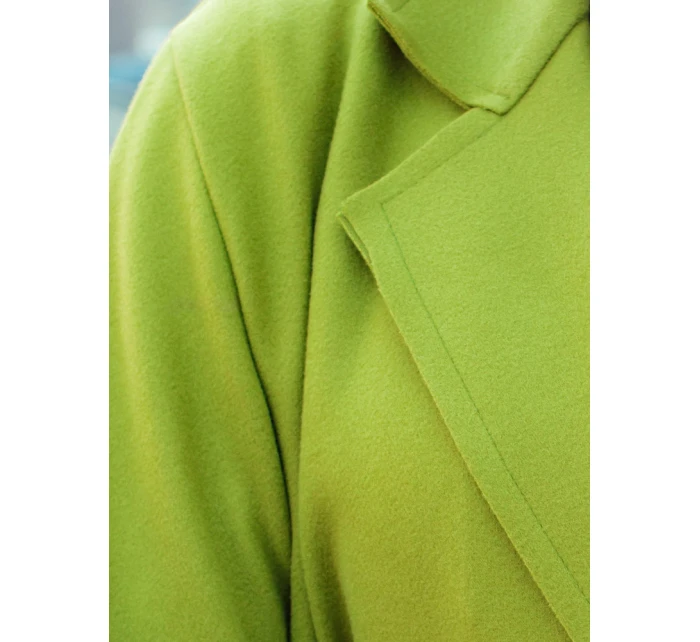 Dámský oversize kabát dlouhý limetkově zelený Dstreet model 21981926 - FashionStreet