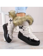 Šněrovací sněhule na platformě s kožešinou Vinceza W JAN262 beige Šněrovací sněhule na platformě s kožešinou Vinceza W JAN262 beige