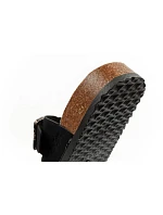 Lee Cooper dámské šněrovací boty slip-on žabky černé semišové pohodlné lehké dámské