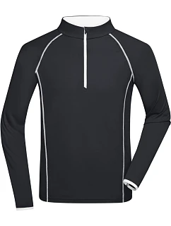 Daiber JN 498 Pánské funkční tričko s dlouhým rukávem 02.0498 black/white