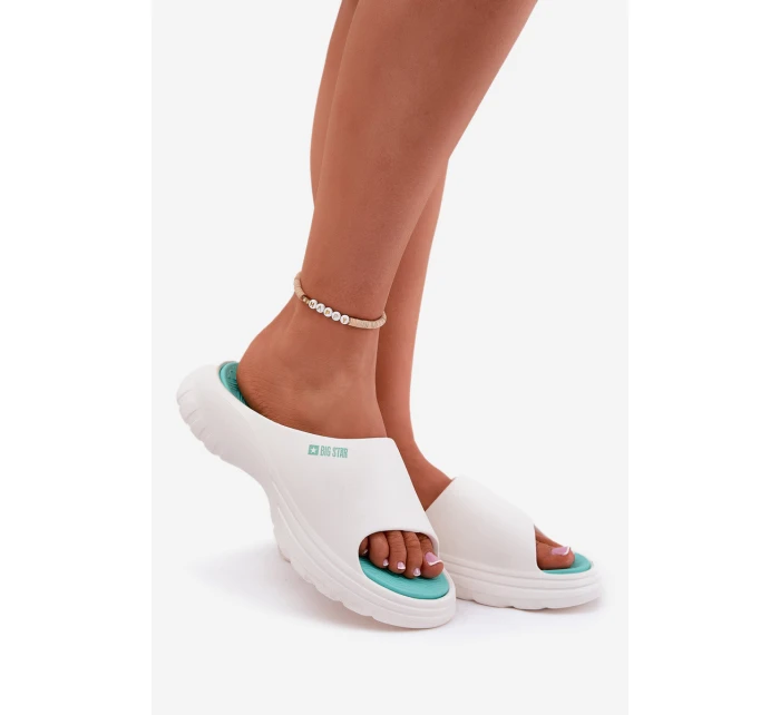 Pěnové Dámské Pantofle Big Star model 21694551 Bílé - Big Star Shoes Pěnové Dámské Pantofle Big Star model 21694551 Bílé - Big Star Shoes