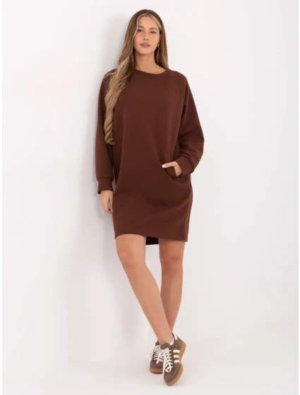 Sukienka MJ SK model 21782459 brązowy - FPrice Sukienka MJ SK model 21782459 brązowy - FPrice