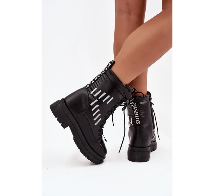 Dámské šněrovací sněhule Vinceza – černé