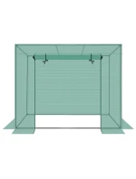 SKLENĚNÁ SKŘÍŇ PRO ZAHRADNÍ TOMATOPY 200x77x168-150CM PE ZELENÁ