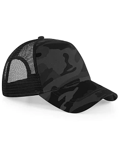 Beechfield B 694 5 panelová Trucker kšiltovka "Camo" 53.0694 midnight camo