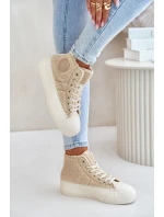 Zateplené Dámské Tenisky S Kožíškem Big Star Béžové model 21675253 - Big Star Shoes Zateplené Dámské Tenisky S Kožíškem Big Star Béžové model 21675253 - Big Star Shoes