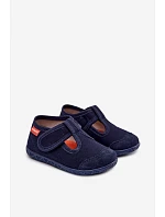 Dětské pantofle Milami na suchý zip tmavě modré Jasimrra Dětské pantofle Milami na suchý zip tmavě modré Jasimrra