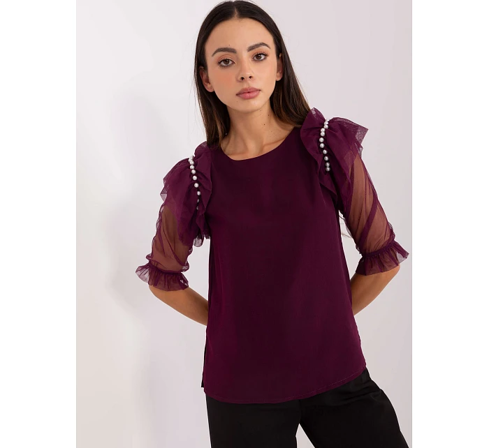 Bluzka LK BZ model 22111231 ciemny fioletowy - FPrice