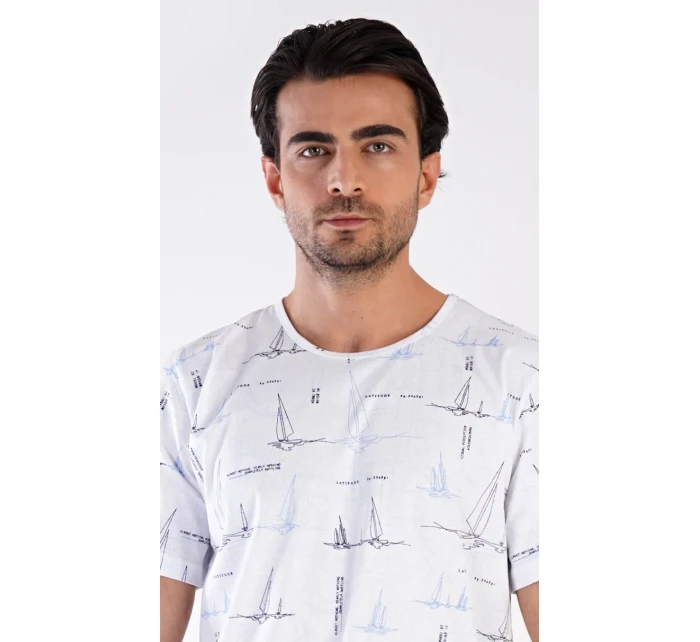 Pánské pyžamo šortky Plachetnice Pánské pyžamo šortky Plachetnice