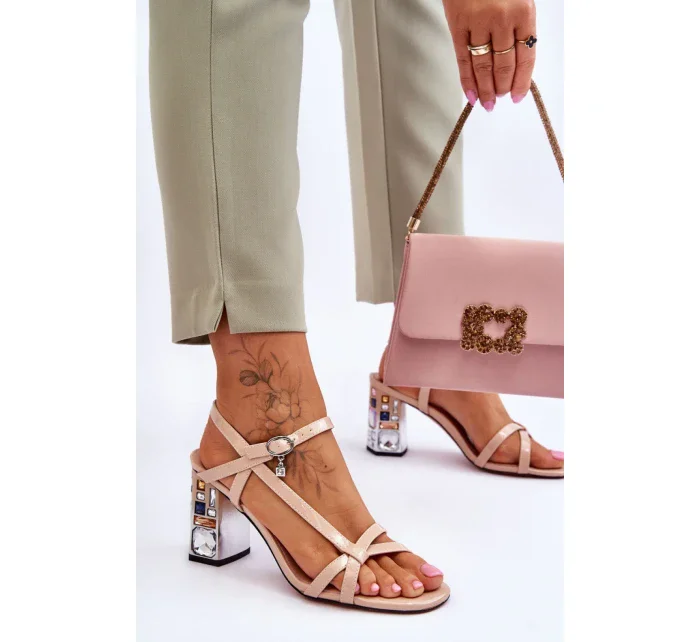 Sandály na podpatku model 179863 Step in style Sandály na podpatku model 179863 Step in style