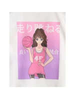 Dívčí tričko oversize s potiskem model 21816821 - 4F Dívčí tričko oversize s potiskem model 21816821 - 4F