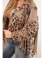 Dámská sukně z semiše s třásněmi v vzoru fango model 21327582 - K-Fashion