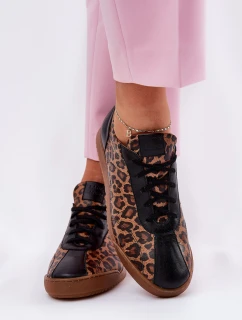 Dámské Kožené Sportovní Boty S Vzorem Laura Hnědé model 21686759 - Laura Messi