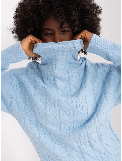 Sweter AT SW model 19341516 jasny niebieski - FPrice Sweter AT SW model 19341516 jasny niebieski - FPrice