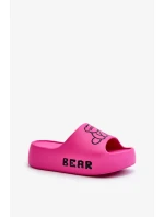 Dámské pěnové pantofle na masivní podrážce s medvídkem Fuchsia Lamira Dámské pěnové pantofle na masivní podrážce s medvídkem Fuchsia Lamira